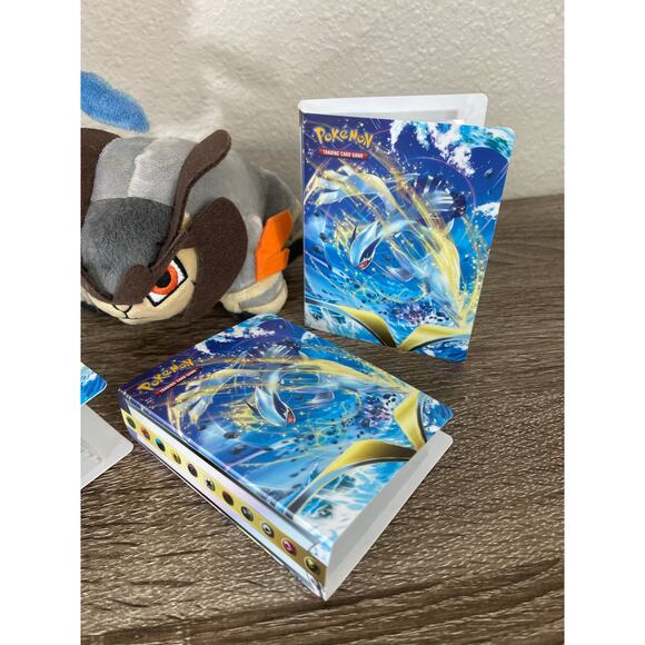 Pokemon Lugia Mini Binders Lot of 4 + Keldeo & Terrakion Plush 2025 Card Storage - Picture 3 of 12